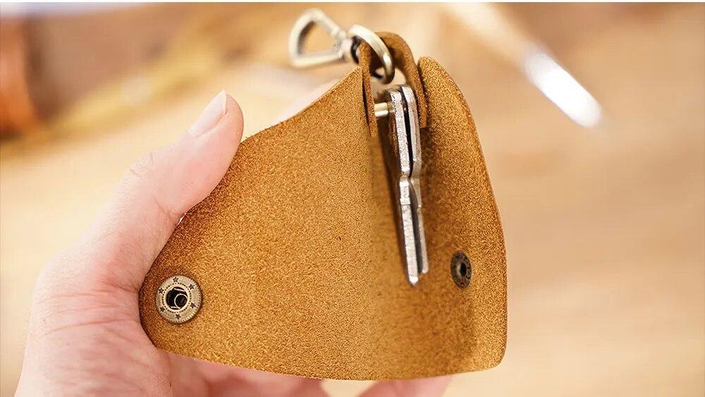 Genuine Leather Personalized Portable Mini- Key Package Fashion Creative Waist image 7