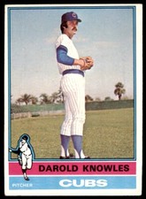 1976 TOPPS DAROLD KNOWLES . CHICAGO CUBS #617