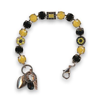 Bracelet by Mariana Exquisite Jet and Opal Swarovski Crystals