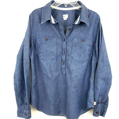 Target Chambray Shirt Tunic Blouse Size 