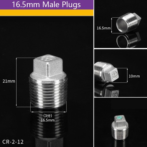 304 Stainless Steel Pipe Fittings Female Plug Cap / Male Plugs Blanking Stop - Picture 10 of 24