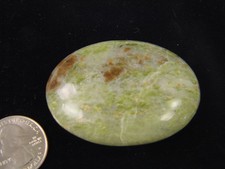 BUTW Serpentine/Jade Massage Palm Worry Pocket Healing Stone with bag 7591K