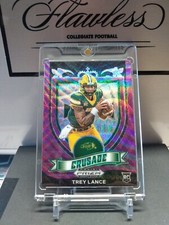 2021 Panini Prizm Draft Picks Crusade Trey Lance #164 SP Purple Holo Wave Prizm