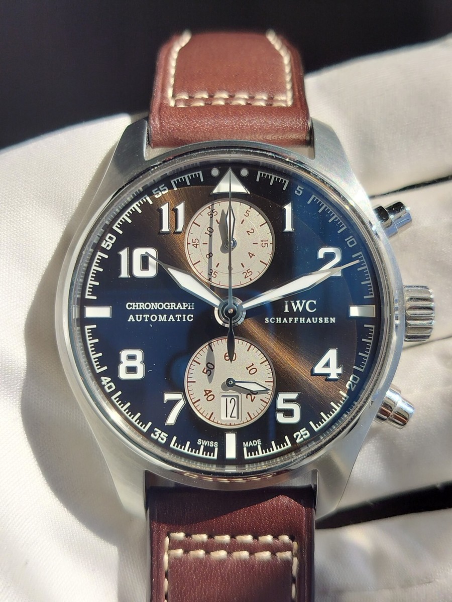 IWC Schaffhausen Pilot Spitfire Chronograph Saint Exupery Brown