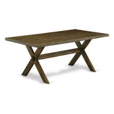 East West Furniture X-Style Mid-Century Modern Dining Rectangle Kitchen...