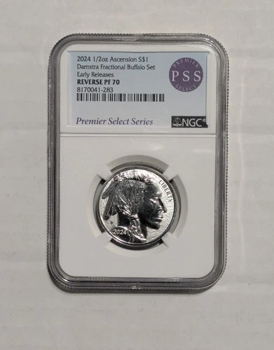 2024 Ascension 1/2oz Silver Buffalo - NGC - Reverse Proof PF70- Emily Damstra 
