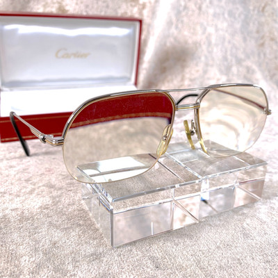 Vintage Cartier Eyeglasses Trinity Half Rim Silver Frame 135 with Case
