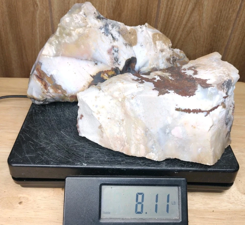 Lote de 2 piezas de ágata a lunares de hielo azul/rosa UV de 8 lb 💙🩷 de Oregón, EE. UU. #21 Foto 2 de 4