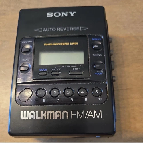 VTG Sony Walkman FM/AM WM-F2081 Cassette Player/Radio For Parts Or Repairs Only