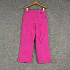 LL Bean Pants Girls Size 12 Straight Leg Zip Pockets Adjustable Waist Snow