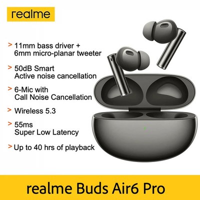 Realme Buds Air 6 Pro Kabellose Ohrhörer mit Aktiver Billig24