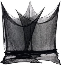 6pcs Halloween Creepy Cloth 30 72inch Spooky Gauze Decorations Black Cheesec...