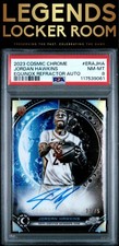 2023 Topps Cosmic Chrome Equinox Autographs Jordan Hawkins PSA 8