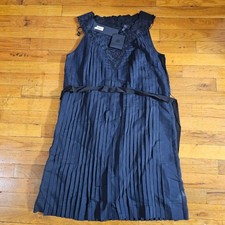 Women's Banana Republic Black Pleated Sleeveless Dress Size 4