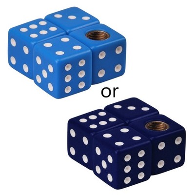 Square Dices Tire Valve Caps Universal Stem Covers for Cars,Bike,Motorcycles