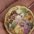 BEAUTIFUL OLD VINTAGE MINIATURE 1 3/4" LIMOGE COURTING COUPLE — photo 2