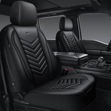 3D Foam Faux Leather Front Seat Covers Waterproof Universal Fit For SUV Truck...