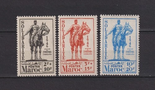 MOROCCO .   No. 241 /243 .   NEW LYAUTEY SERIES * .   SUPERB .
