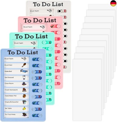 Mkitnvy 4 Stück Memo Checklist Boards, To Do List Checklist Board, Chore Chart 
