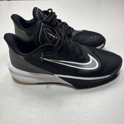 Nike Precision Basketball Shoes Mens Size 10 Black Gray White Low Top  FN4322-005