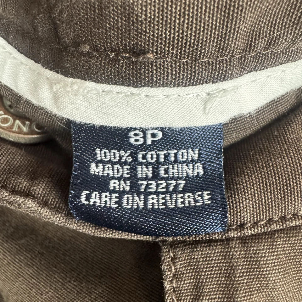 Y2K Sonoma 100% Cotton Cargo Skort Vtg Sz 8 Petite Brown Utility Streetwear - Image 4 of 4