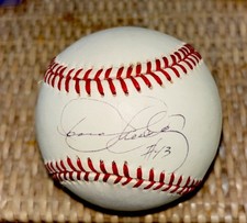 Vintage Autographed DENNIS ECKERSLEY MLB Baseball Rawlings  Inscription 43 AUTO