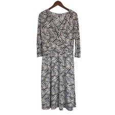 Nine & Co Nine West Womens Midi Dress L Swirl Print Workwear Business Casual