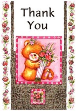 Dankeschön - schöne florale Dankeskarte - Blumen Grußkarte