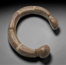 African Golden Brown Bronze Manilla Bracelet ...