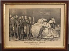 Antique 19thC Deathbed President Abraham Lincoln CURRIER & IVES Lithograph, NR