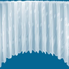 Clarice White Arch Jardiniere Net Curtain - Free Postage - Sold Single Curtain