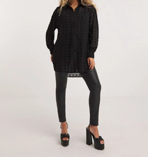 SIMPLY BE BLACK RELAXED FIT GEORGETTE BLOUSE NEW (REF R) SALE