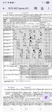 Scoresheet-1975 World Series-Gm. #7-CIN 4 v BOS 3 at Boston MA. Wed. 10-22-1975