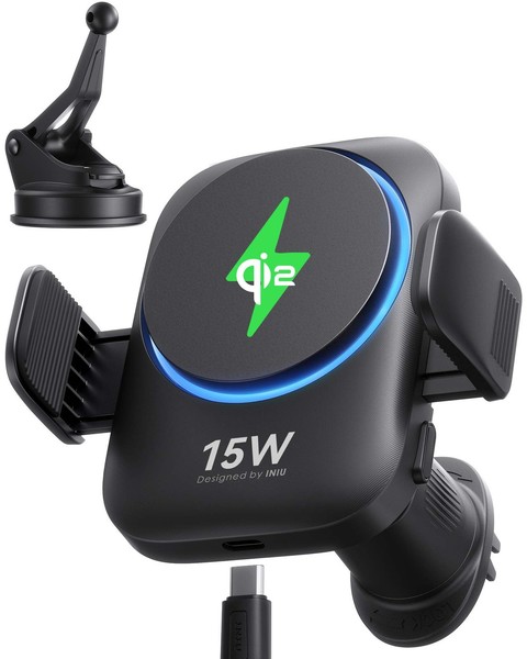 Handyhalterung Auto Induktives Laden Qi2 15W Kfz LadegeräT Iphone 17 16 15 14 13-image