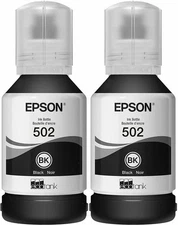 Epson 502 Black Ink Eco-Tank Printers ET-2700 ET-27502 Sealed Genuine - 2PK