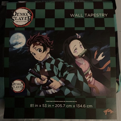 #ad Demon Slayer Kimetsu no Yaiba Tanjiro amp; Nezuko Snow 81 X 53 In. Tapestry Throw $29.00