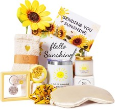 Sunflower Birthday Gifts for Women,Get Well Soon Gift Baskets Her Self Care Pack