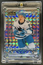 2024-25 O-Pee-Chee Platinum Macklin Celebrini Showmanship Mosaic Rookie RC #S-8