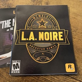 L.A. Noire Sony PlayStation 3 PS3 Video Game Complete Manual Rockstar M Rated