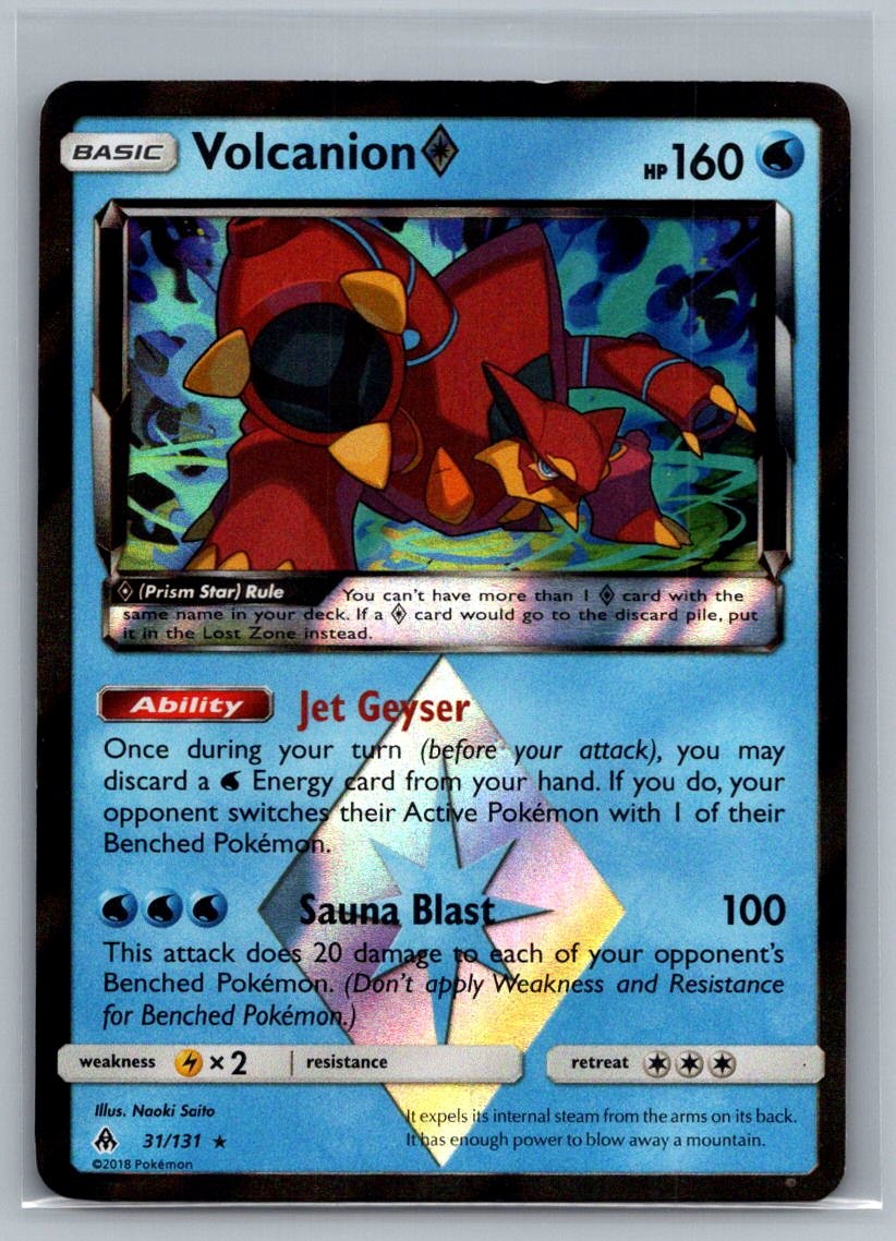 Volcanion ◇ 31/131 Prism Star Rare Forbidden Light Pokemon Holo Near Mint
