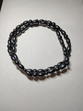 Magnetic Hematite Bracelet Stretchable Black