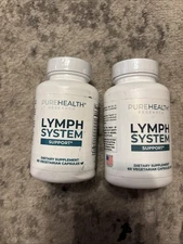 2 Sealed Bottles 60ct PureHealth LYMPH SYSTEM Support Dietary Supplement 3/31/27