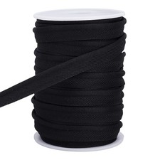 20 Yards Piping Trim with Welting Cord, Black Maxi Piping Bias Tape Lip Cord Tri
