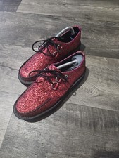 T.U.K. /TUK Rote  Glitter Damen CREEPERS Gr.3...