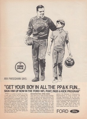 RARE  1970 Ara Parseghian Notre Dame Coach for NFL PP&K -  magazine item