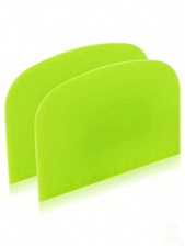 2Pcs Dough Scraper Bowl Food-Safe Plastic Dough Cutter Flexible Bench Multipurpo