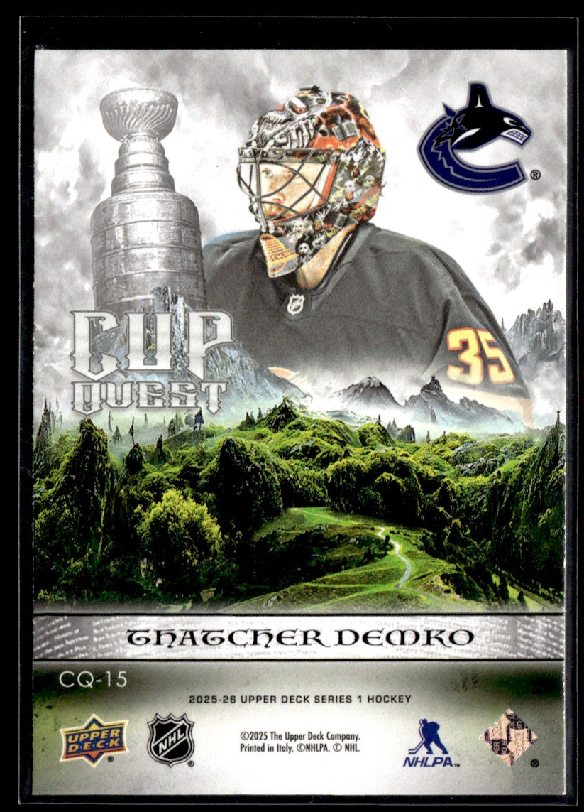 2025-26 Upper Deck Cup Quest ..,,. Thatcher Demko Vancouver