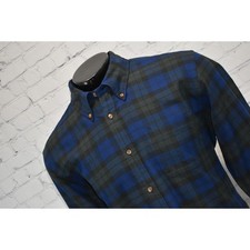 Brooks Brothers Dress Shirt Regent Mens Size XL Green Blue Plaids Cotton