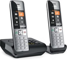 Gigaset Comfort 500A Duo analoges Telefon Silber/schwarz 2 Mobilteile "wie neu"