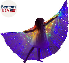 LED Butterfly Wings Light up Fairy Wings Luminous Butterfly Costumes for Hallowe